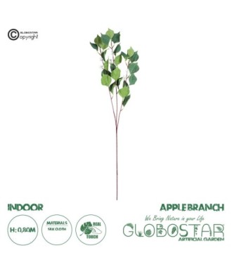 GloboStar® Artificial Garden APPLE BRANCH 20261 Τεχνητό Διακοσμητικό Κλαδί Μηλιάς Π25 x Υ80cm